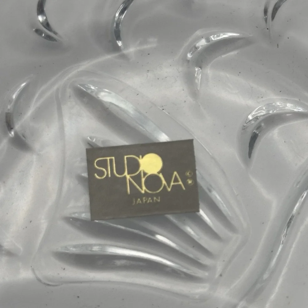 STUDIO NOVA Glass Leaping FISH Shaped Candy Nut Trinket Dish Bowl Fishing Japan - Picture 2 of 6